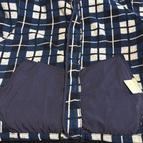 Timberland Weathergear Vtg Full Zip Windowpane Plaid Fleece Jacket - Picture 10 of 10
